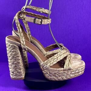 Gabrielle Union Women's Marianne Woven Platform Sandals Shoe Size 9-NEW